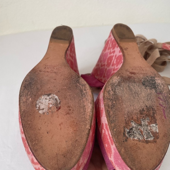 Stuart Weitzman pink lace up platforms size 7 - Picture 12 of 15